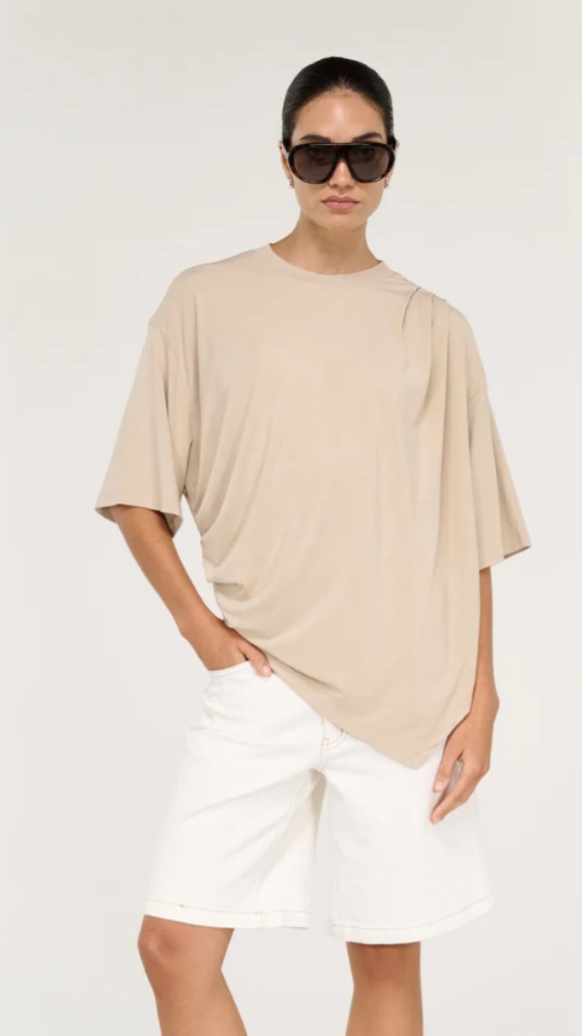 Zelle Draped Oversize Tee