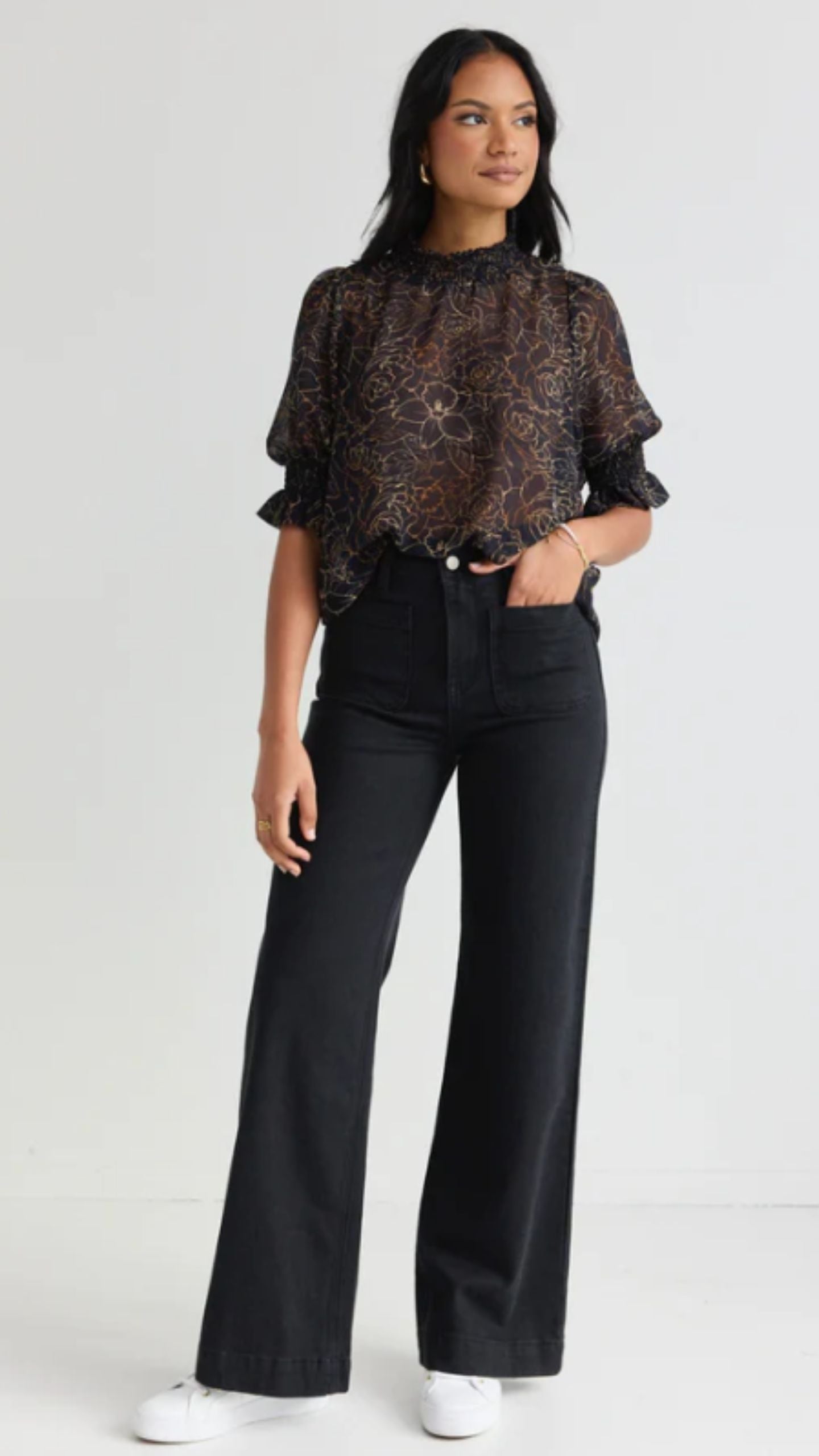 Zoey High Rise Wide Leg Jean