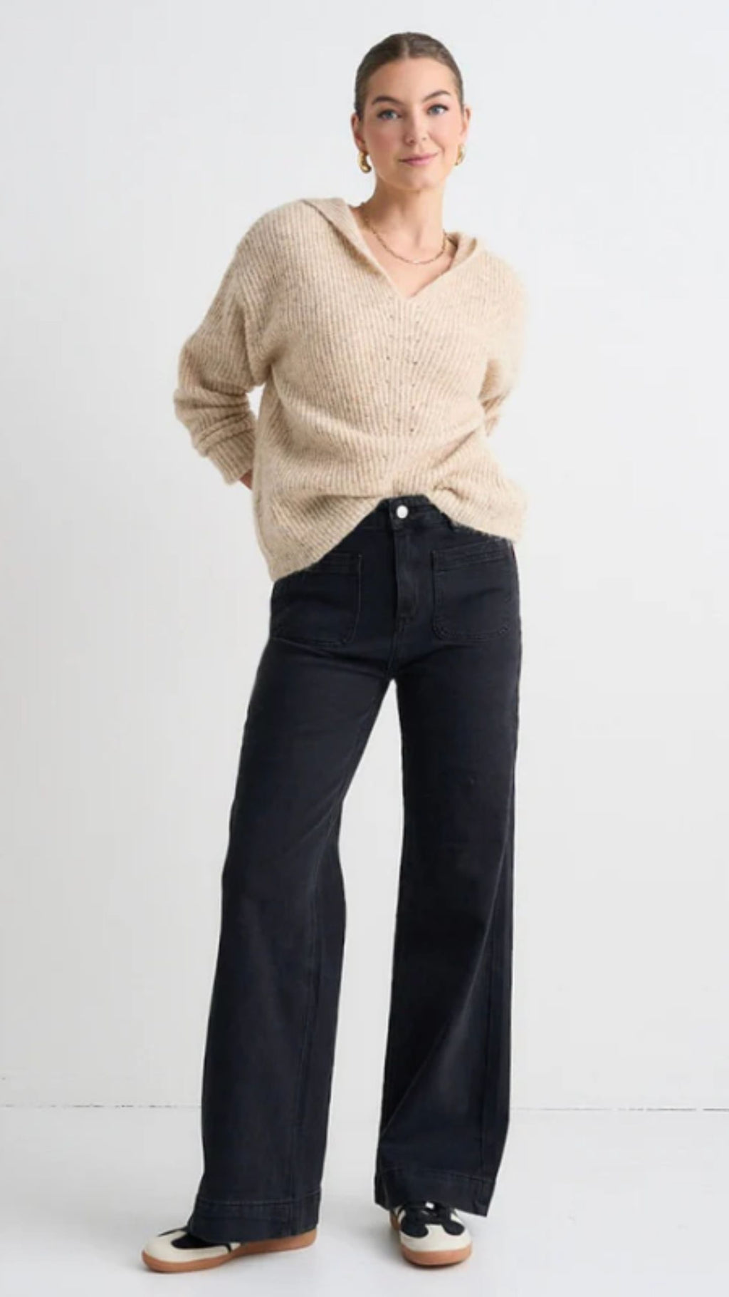 Zoey High Rise Wide Leg Jean
