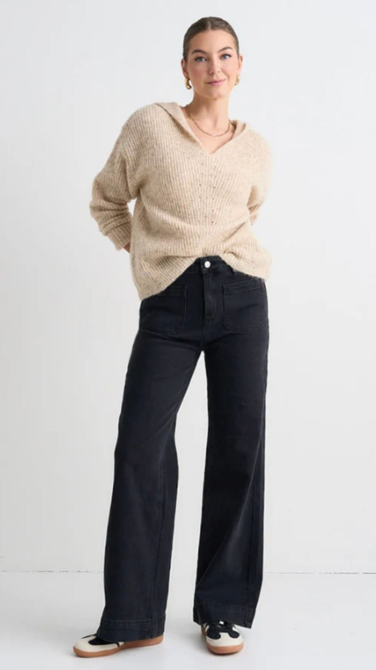 Zoey High Rise Wide Leg Jean
