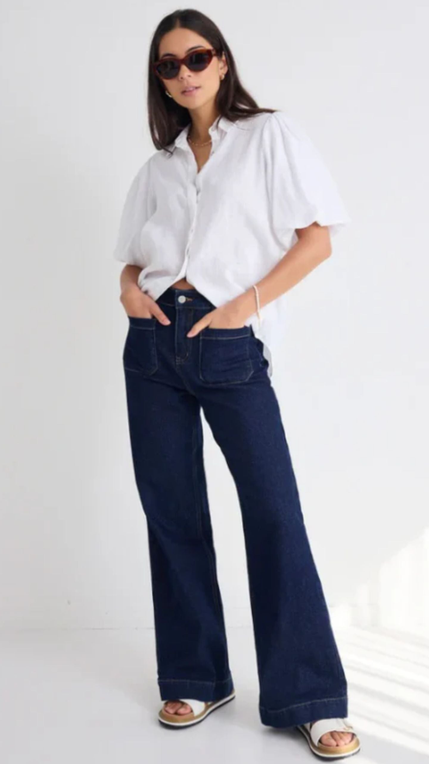 Zoey High Rise Wide Leg Jean