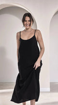 Midi Linen Slip Dress