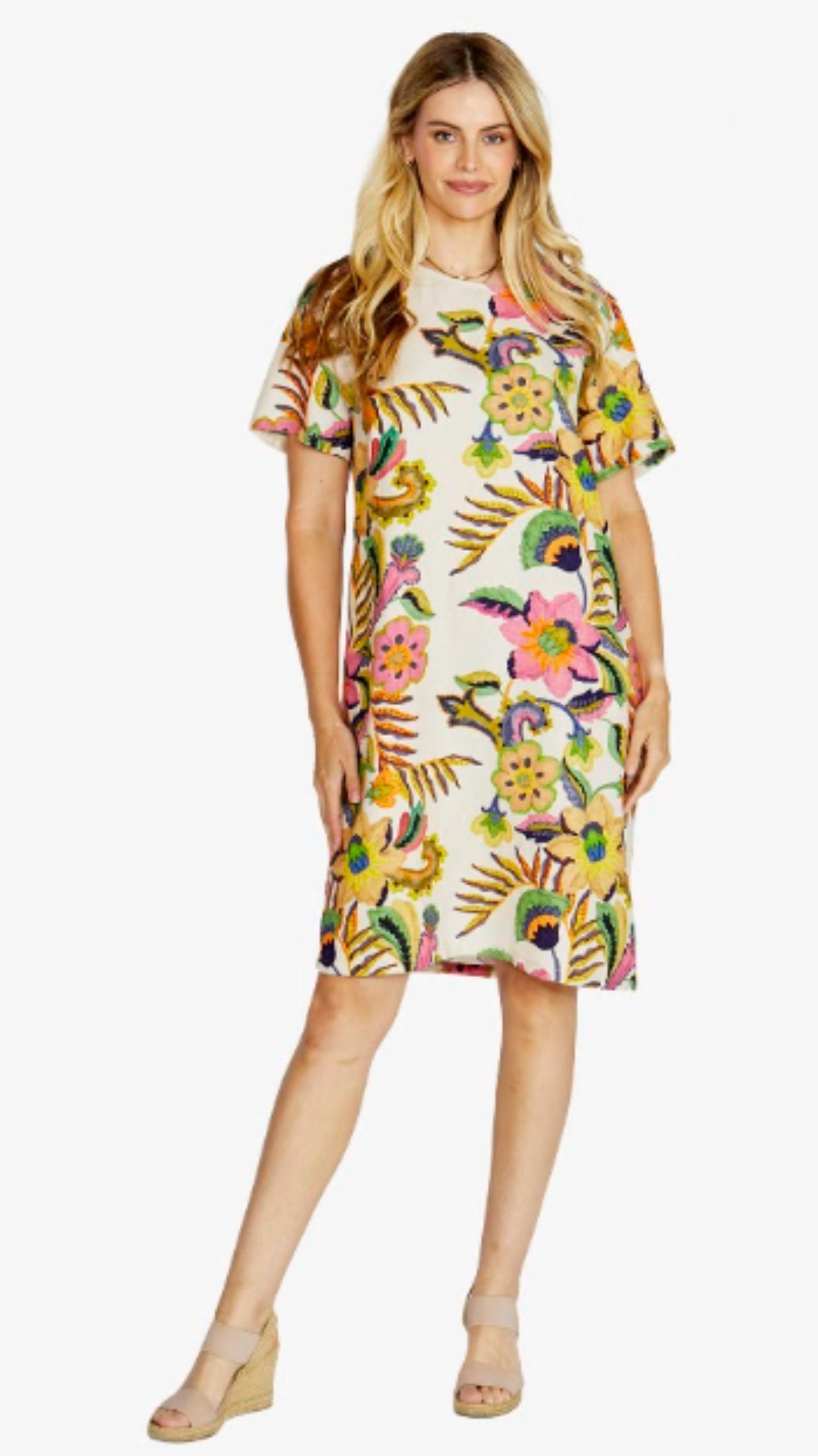 Tessa S/S Linen Shift Dress