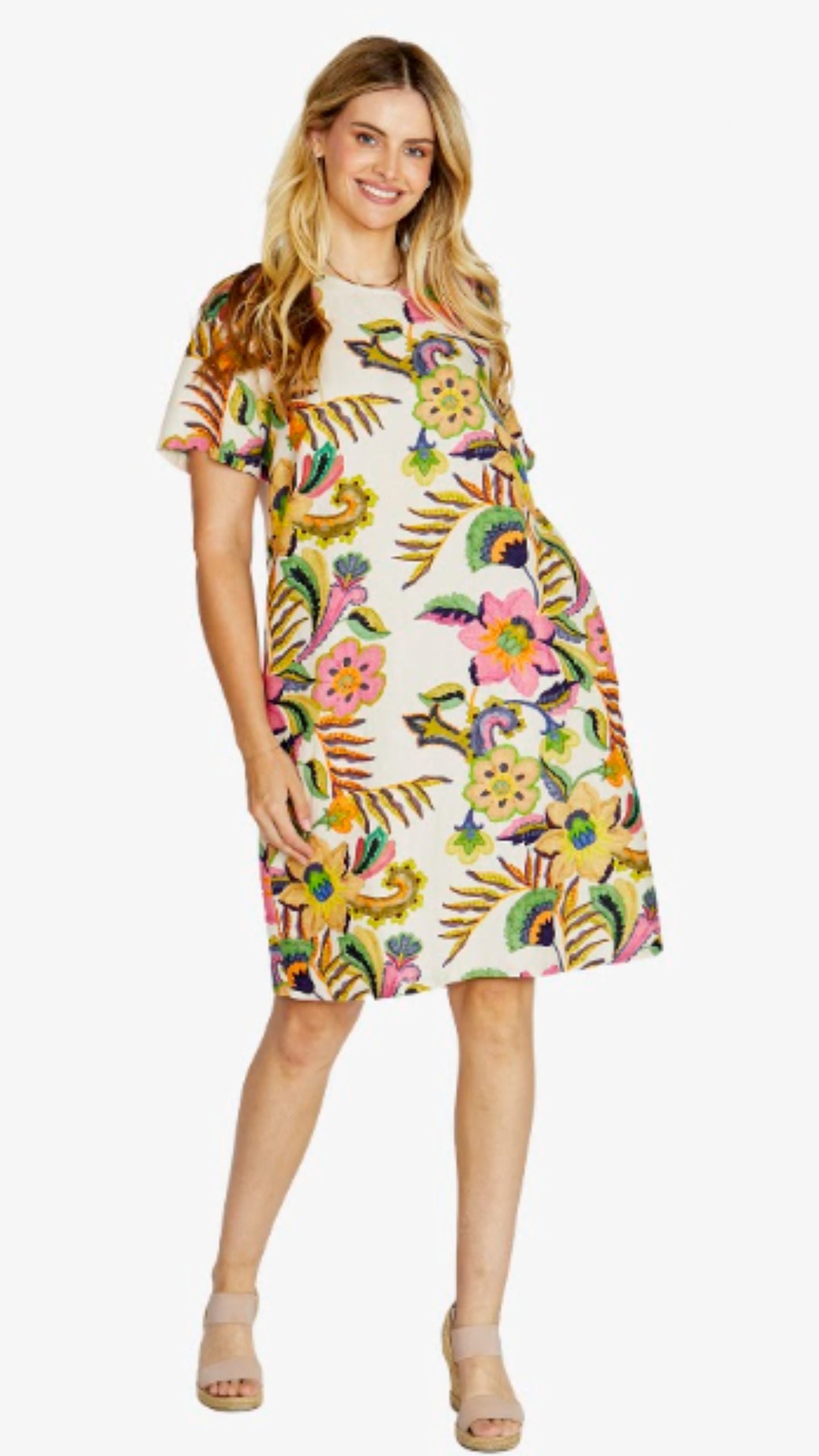 Tessa S/S Linen Shift Dress