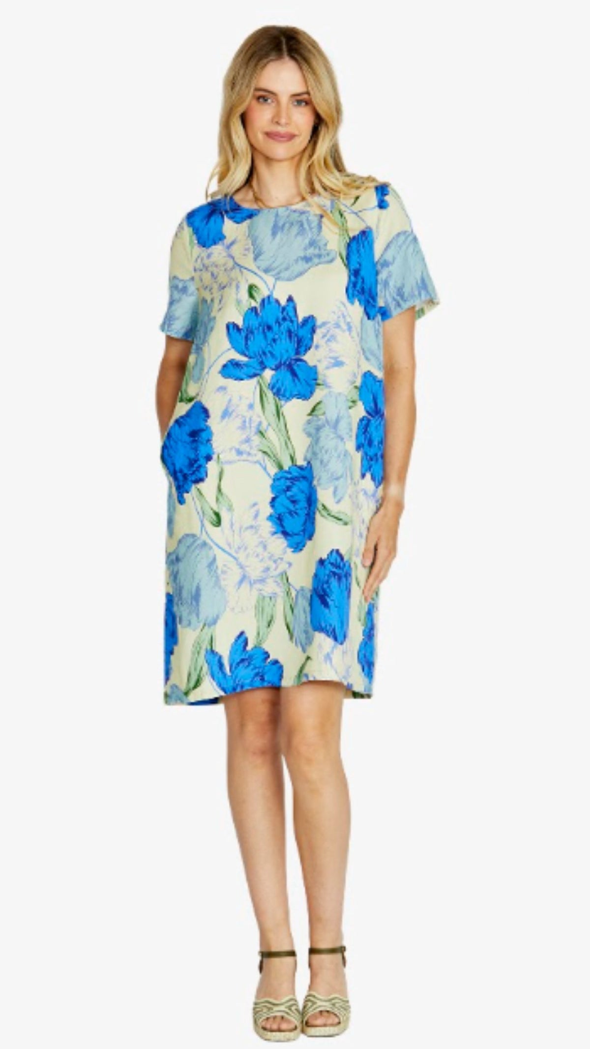 Tessa S/S Linen Shift Dress