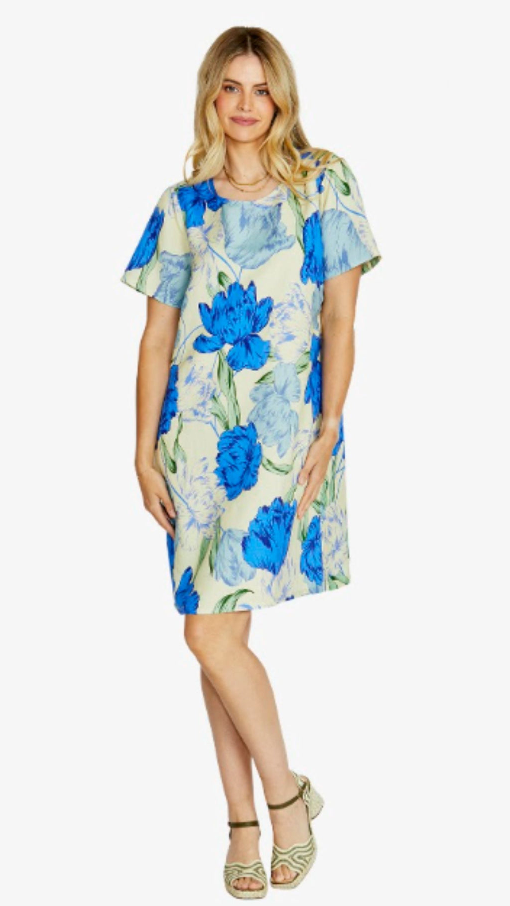 Tessa S/S Linen Shift Dress