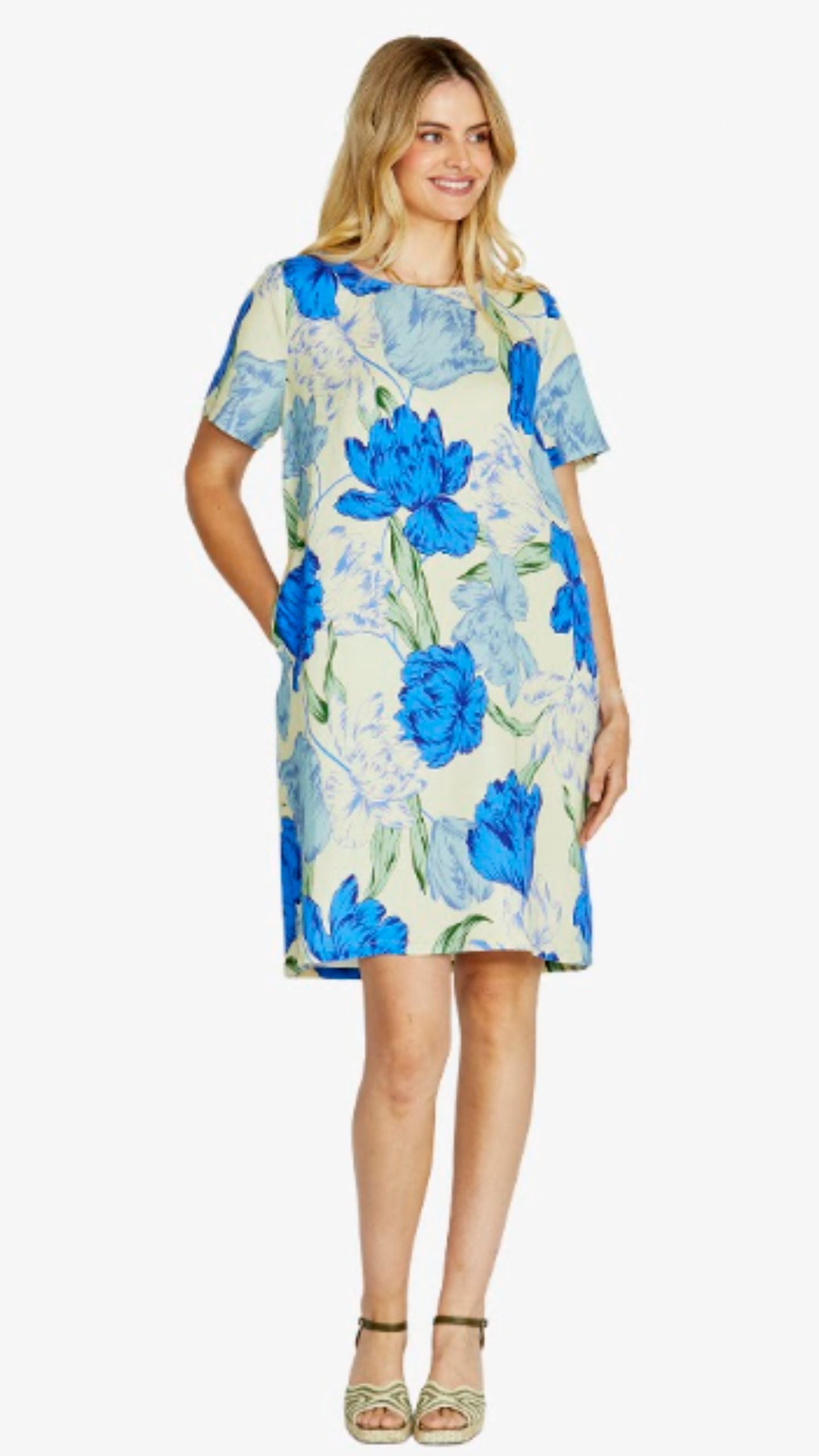 Tessa S/S Linen Shift Dress