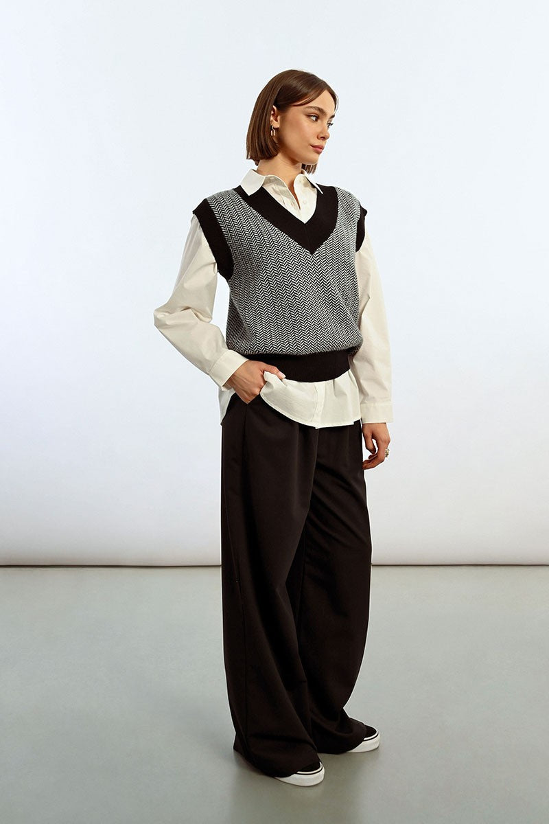 Herringbone Knit Vest