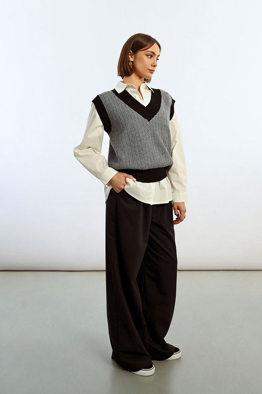 Herringbone Knit Vest